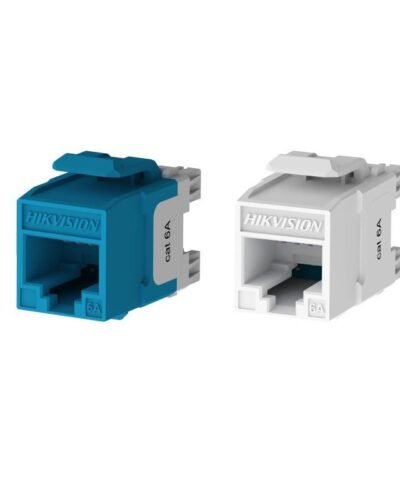 Prise Keystone Cat 6 UTP à 180° sans outil non blindée Bleu (50 Pcs)