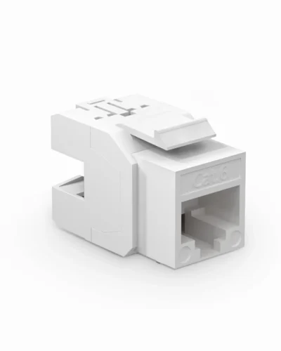 Prise Keystone Cat 6 UTP à 180° Punch Down non blindée Blanc (50 Pcs)